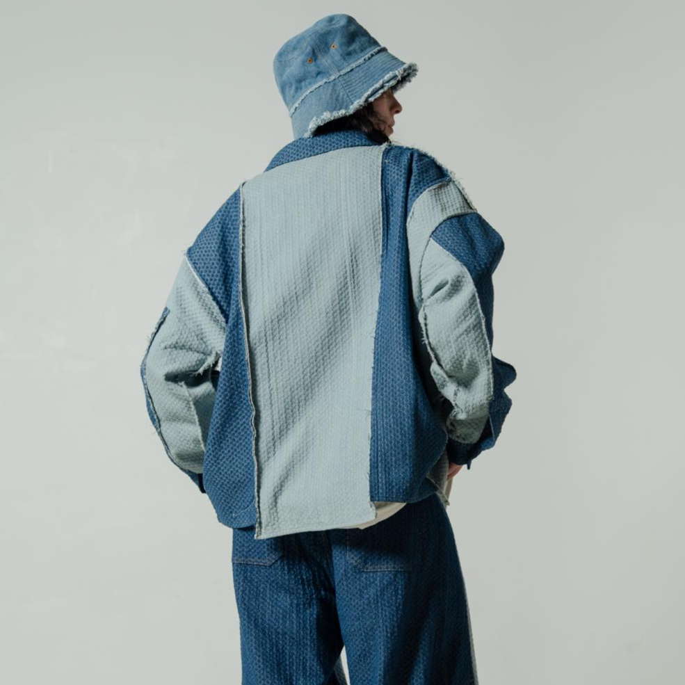 Rebuild HalfZip Denim - ブルー | harapeco Store