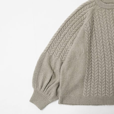 Rough-Knit Sweater-ライトグレージュ