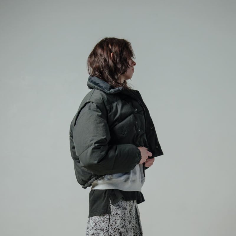 Stand Collar Down Jacket - ブラック | harapeco Store