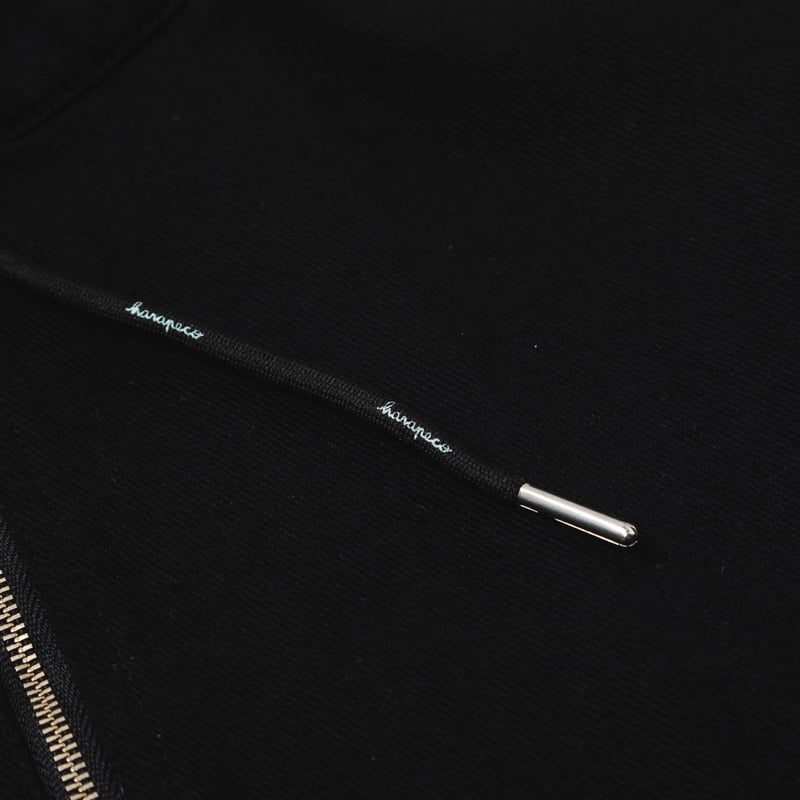 トップス Eve harapeco Half Zip Twill Pull over Half Zip Twill Pull over-ブラック | harapeco Store