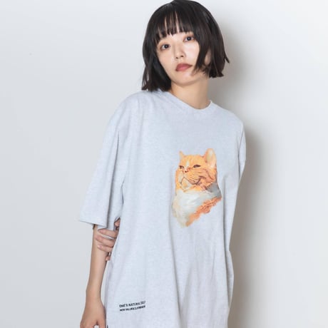 Neko Tee  [MabushiiNeko]  - グレー