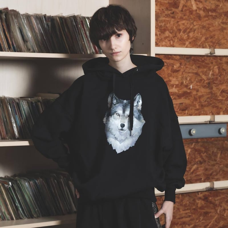 Okami Hoodie(Ippiki)-ブラック | harapeco Store