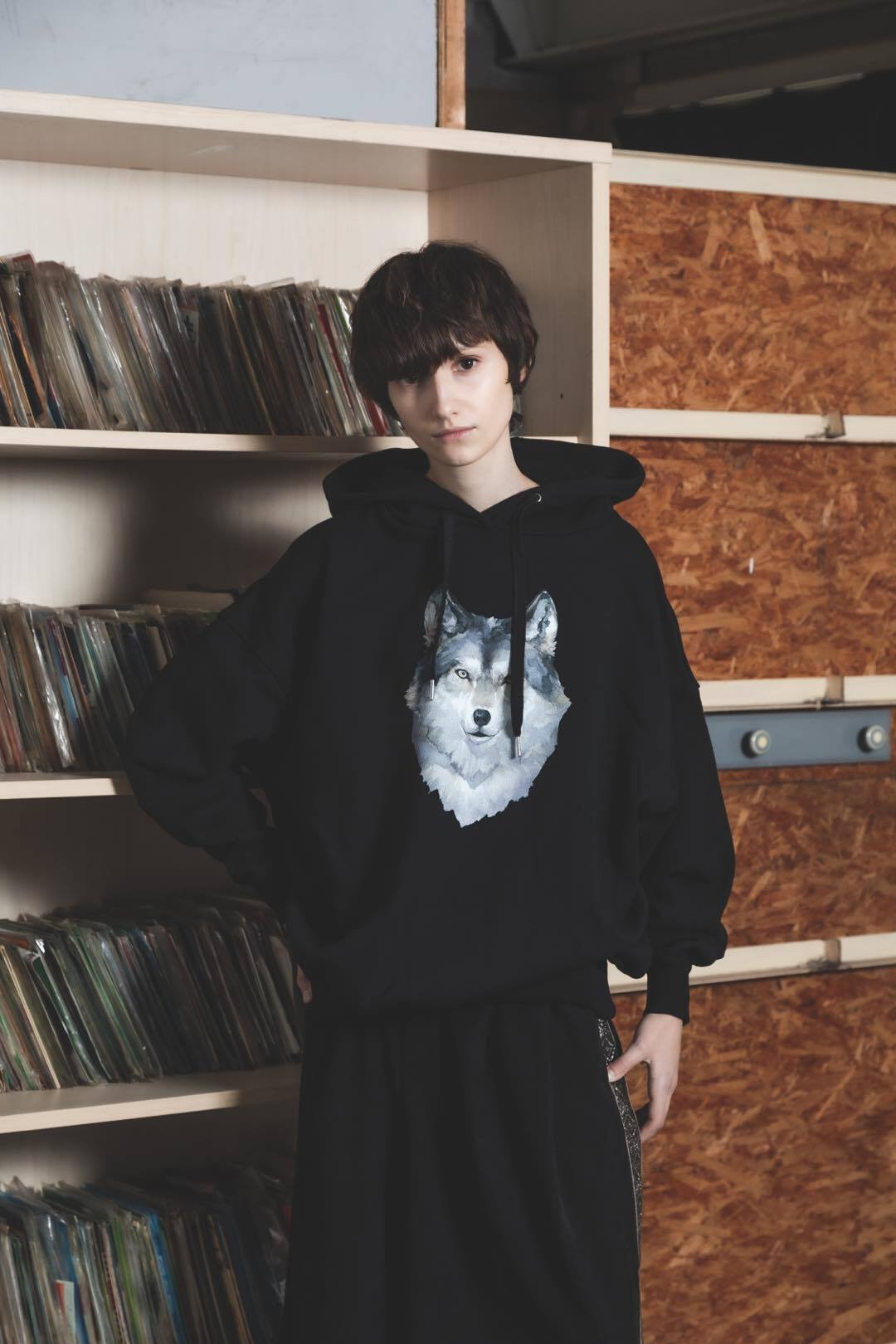 Okami Hoodie(Ippiki)-ブラック | harapeco Store