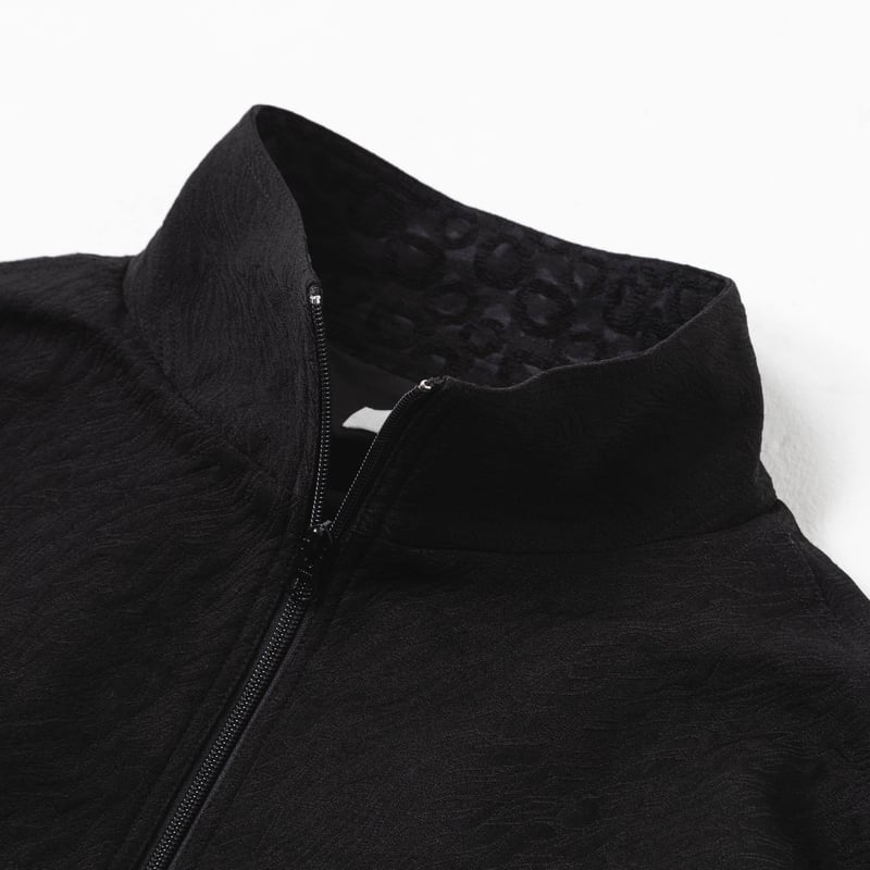 e]Zip Line Jacquard Jacket-ブラック×オレンジ | harapec