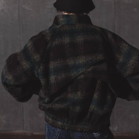 Checked Outer Jacket-グリーン