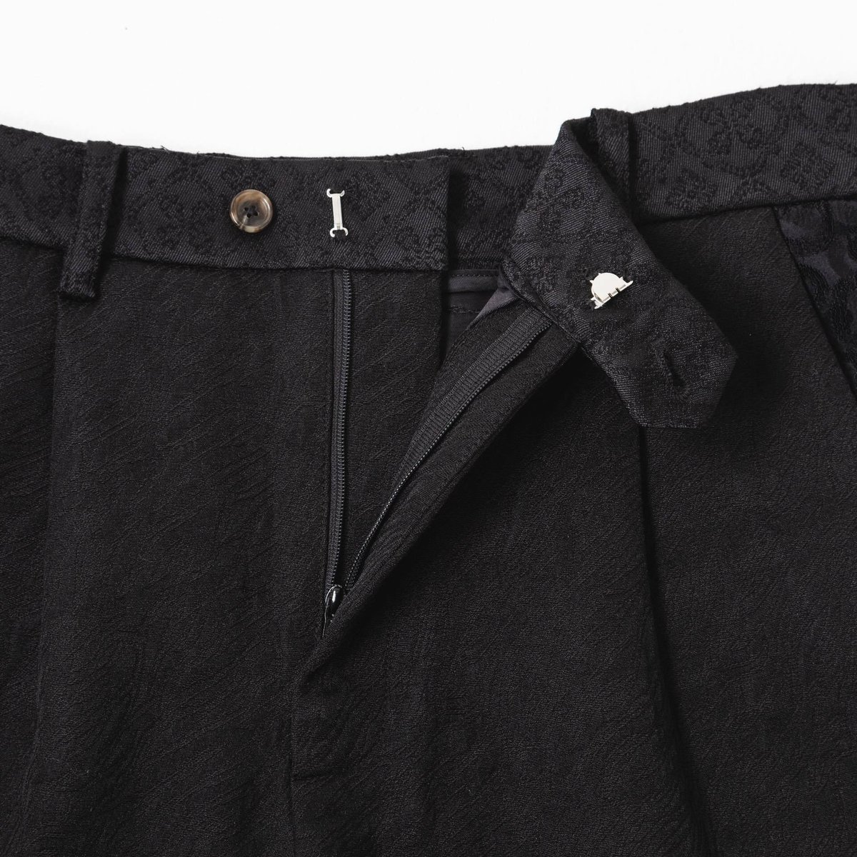 Eve Harapeco ボリュームパンツ ブラック e]Jacquard Pants-ブラック | harapeco Store