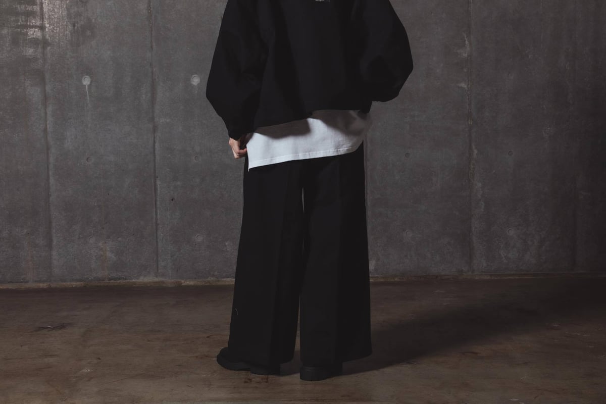harapeco ハーフジップとパンツのセット ブラックM Half Zip