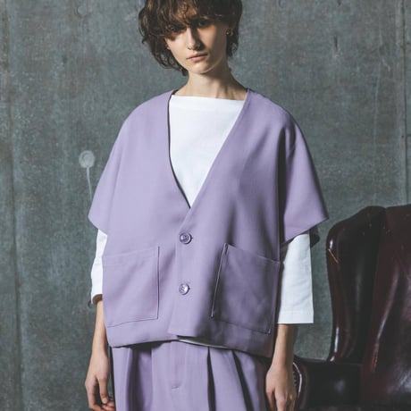 Three-piece suit Vest-ライトパープル