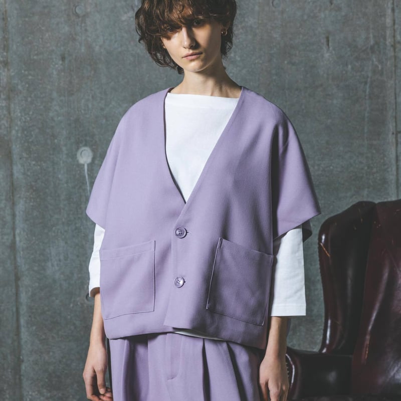 Three-piece suit Vest-ライトパープル | harapeco Store