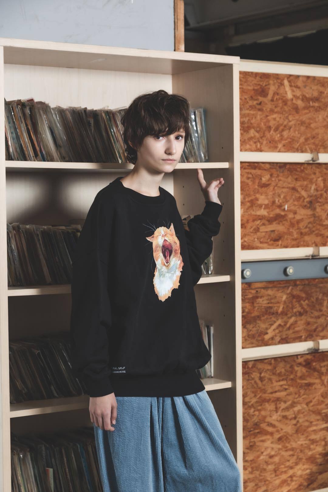 Neko Sweat(Akubi)-ブラック | harapeco Store
