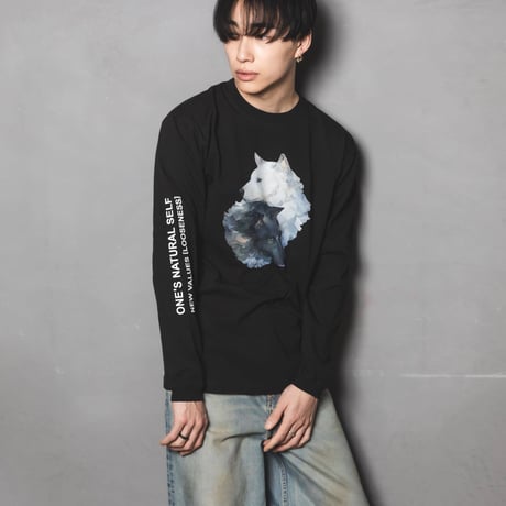 Okami Long Sleeve Tee(nihiki)-ブラック