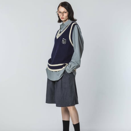 Knit Vest - ネイビー