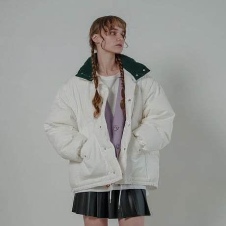 Stand Collar Down Jacket - ホワイト