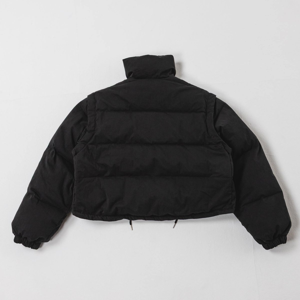 Stand Collar Down Jacket - ブラック | harapeco Store