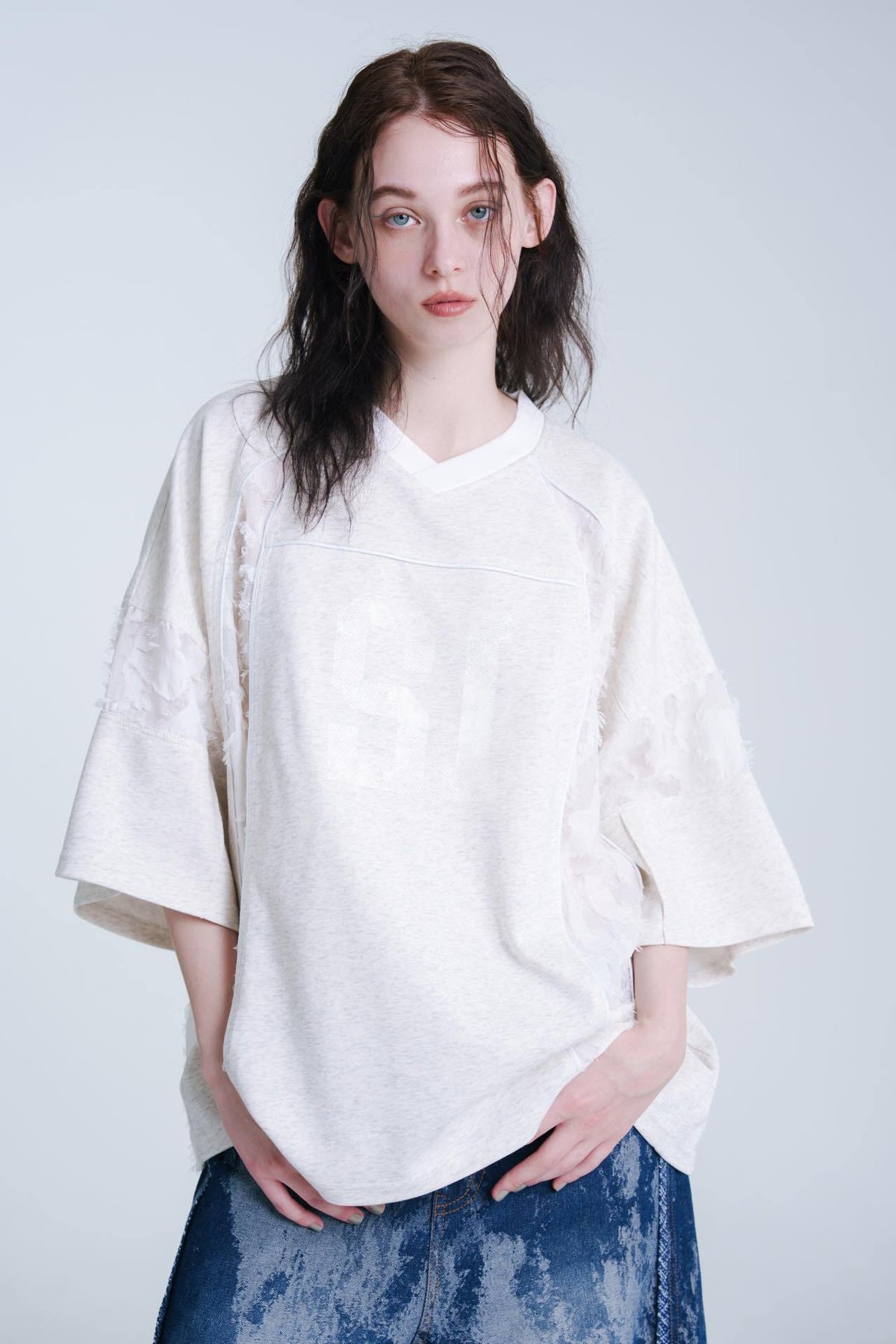 Panel Jersey Tee - ホワイト | harapeco Store