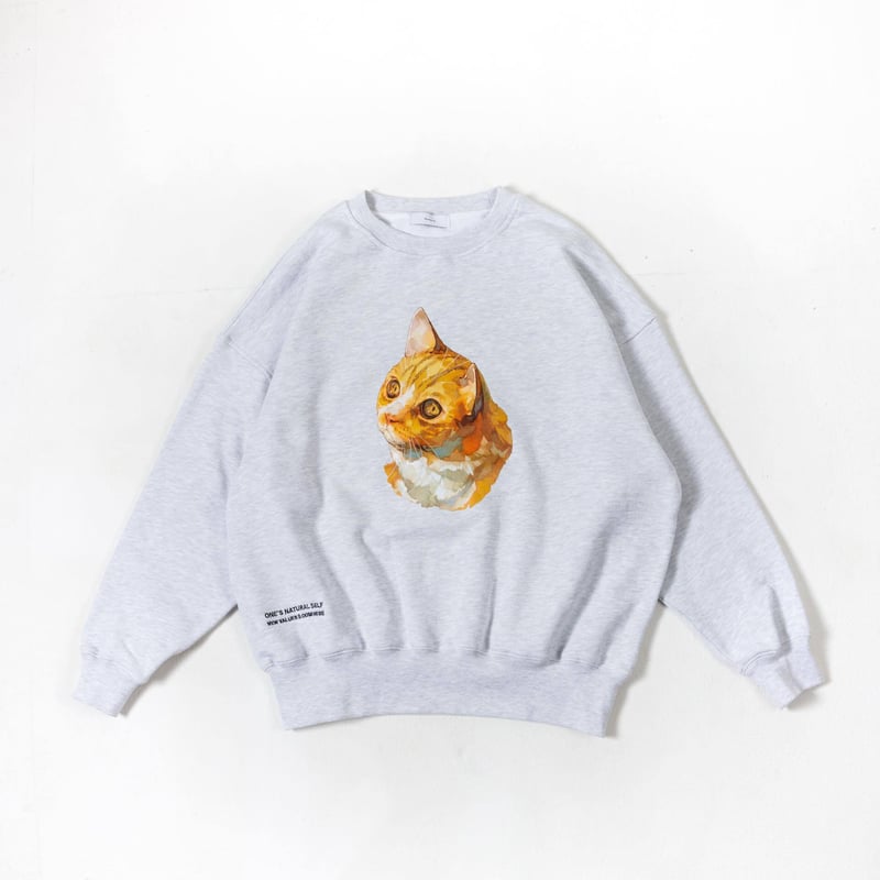 Neko Sweat(ziitto)-ホワイト | harapeco Store Neko Sweat(ziitto)-ホワイト | harapeco Store