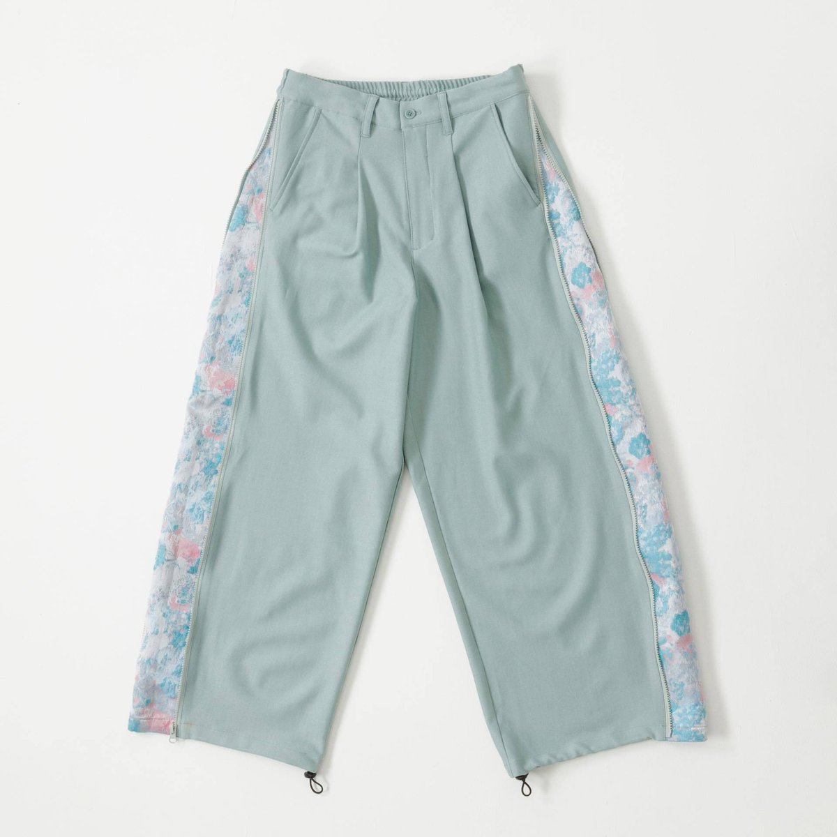 Zipper Pants - ブルー | harapeco Store