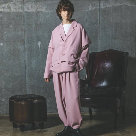 Three-piece suit Pants-ピンクベージュ