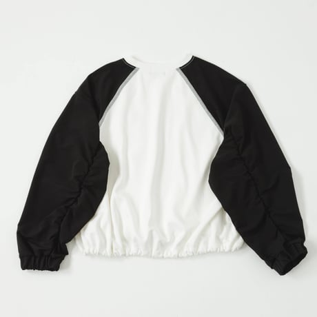 Shirred Flare Tops - ブラック