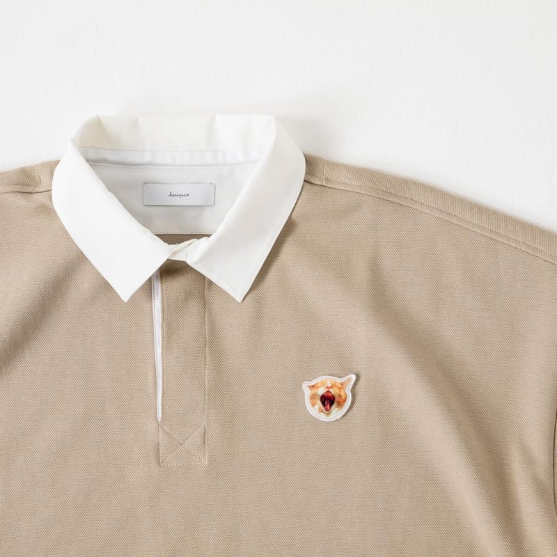はらぺこ商店 Neko Polo(Akubi)-ベージュ Neko Polo(Akubi)-ベージュ | harapeco Store