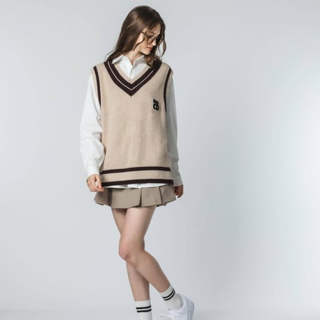Knit Vest - ベージュ