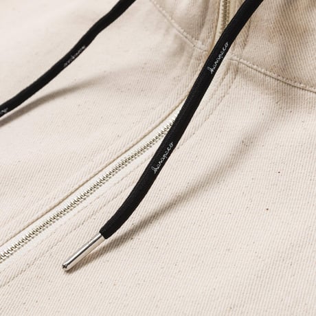 Half Zip Twill Pull over-ホワイト
