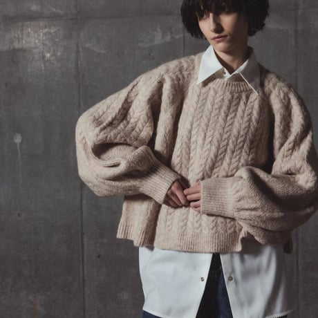 Rough-Knit Sweater-オートミール