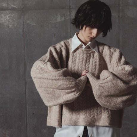 Rough-Knit Sweater-オートミール