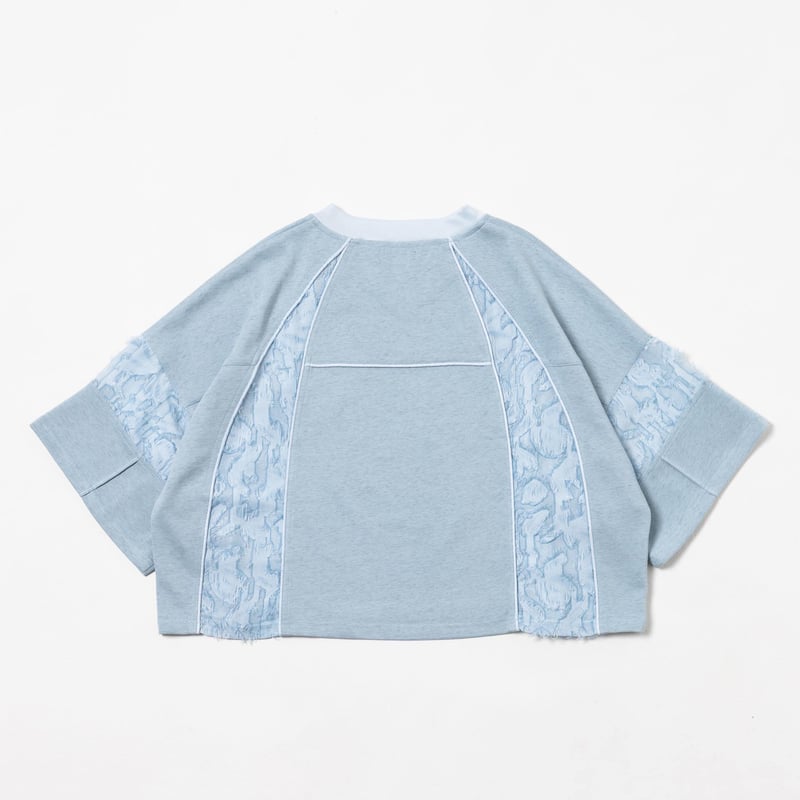 Panel Jersey Tee - ブルー | harapeco Store