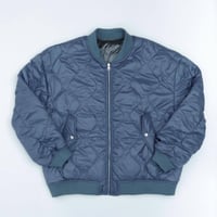 Color Suede blouson-Blue Green | harapeco Store