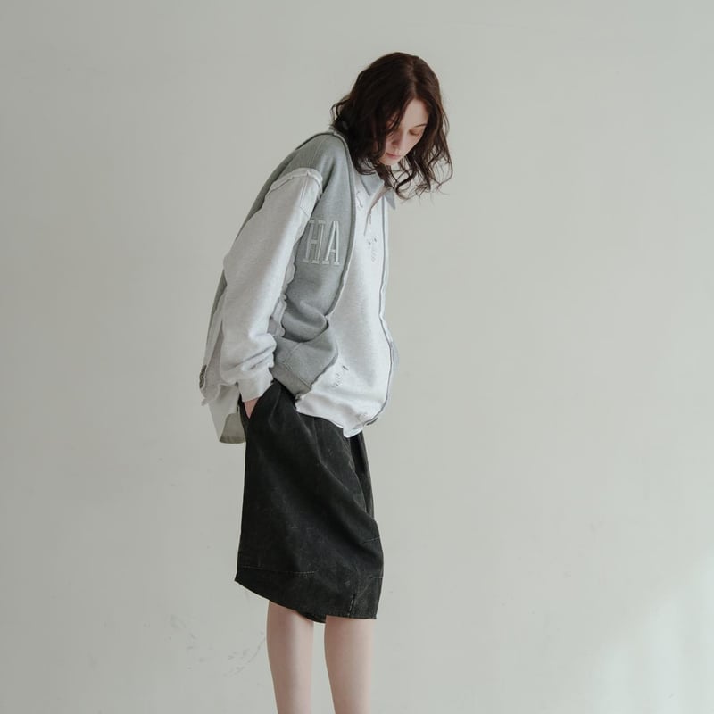 harapeko Rebuild HalfZip Sweat グレー Rebuild HalfZip Sweat - グレー | harapeco Store