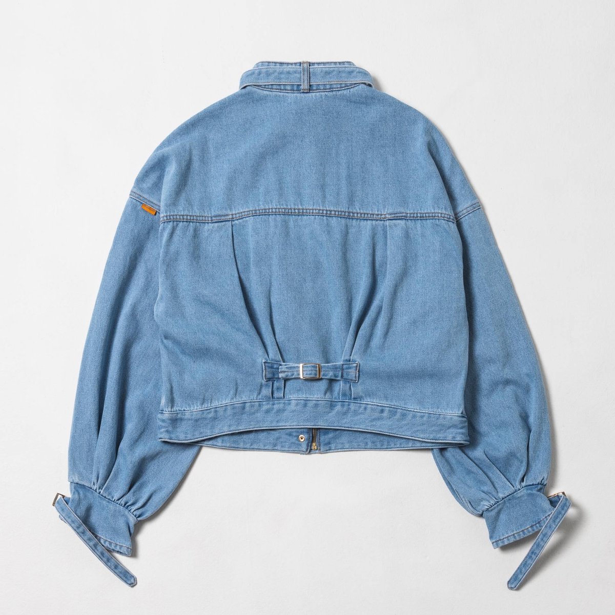 Balloon Arm Denim Jacket - スカイブルー | harapeco Store