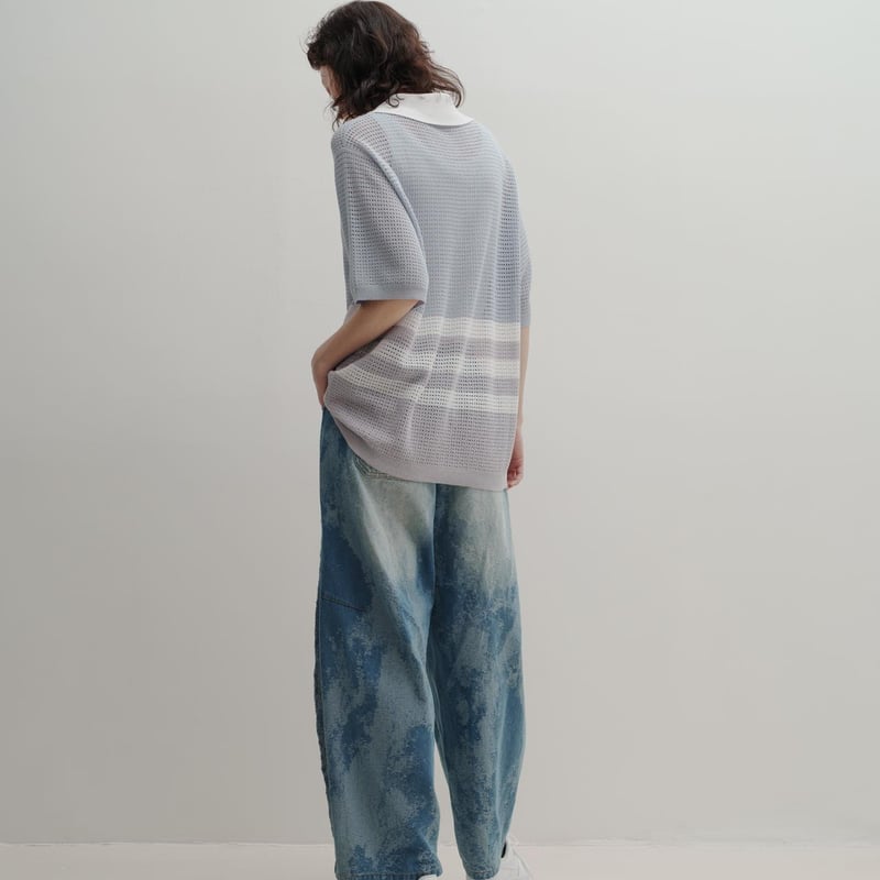 KNIT POLO - ライトパープル | harapeco Store