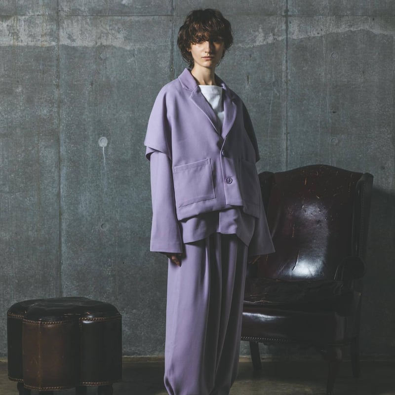 Three-piece suit Pants-ライトパープル | harapeco Store