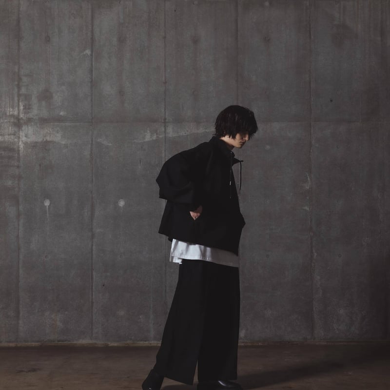 harapeco商店23AW 「Center Press Wide-Pants」 Center Press Wide-Pants(23ver.)-ブラック | harapeco