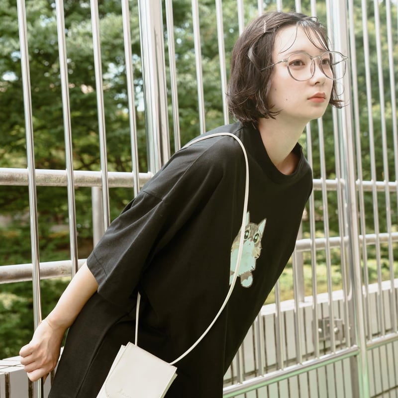 GENTLE CAT TEE（fuwaNeko） - ブルー | harapeco Store