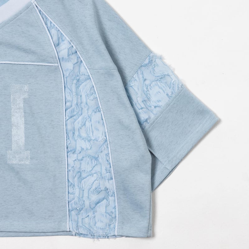 Panel Jersey Tee - ブルー | harapeco Store