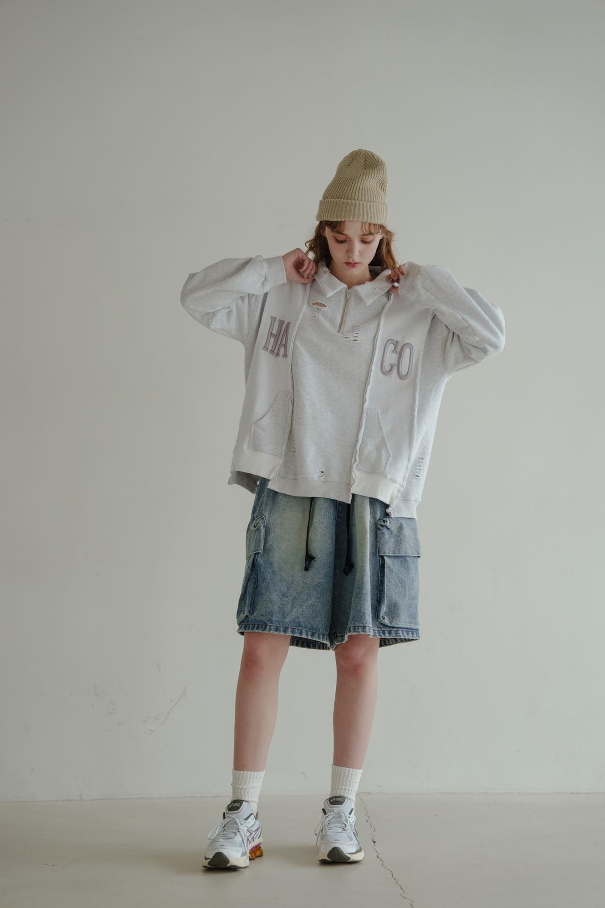 Rebuild HalfZip Sweat - ホワイト | harapeco Store