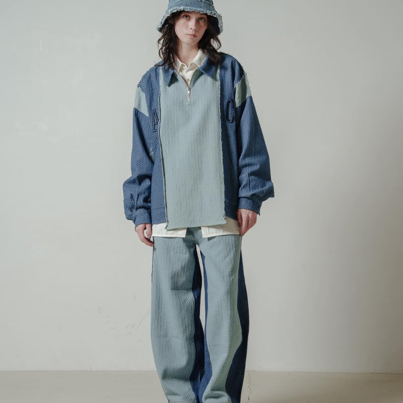 Rebuild HalfZip Denim - ブルー | harapeco Store