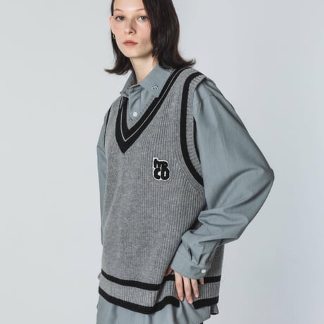 Knit Vest - グレー