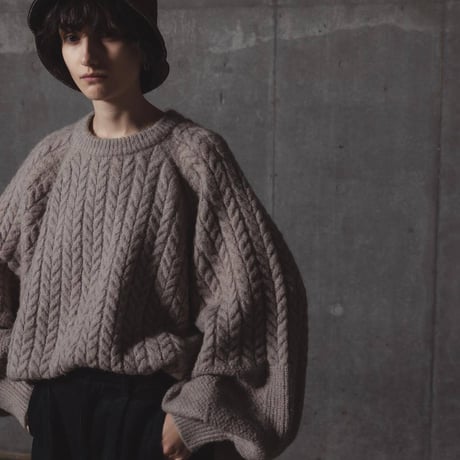 Rough-Knit Sweater-ライトグレージュ