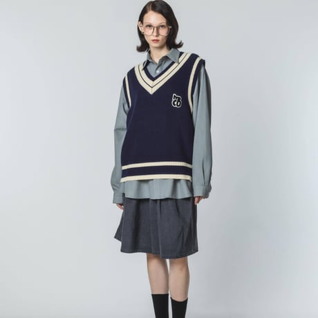 Knit Vest - ネイビー