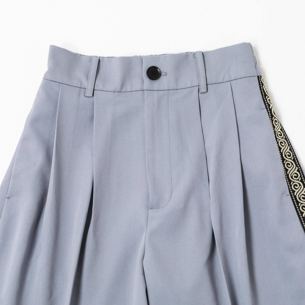 Center Press Wide-Pants(23ver.)-グレー | harapeco