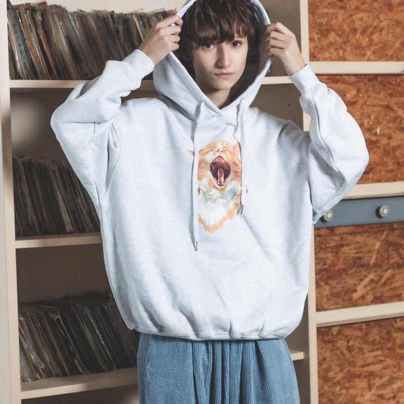 harapeco Neko Hoodie(Akubi)ホワイト Neko Hoodie(Akubi)-ホワイト | harapeco Store