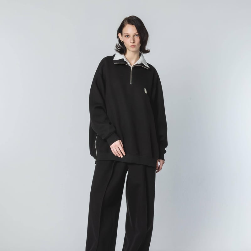 HalfZip Sweat - ブラック | harapeco Store