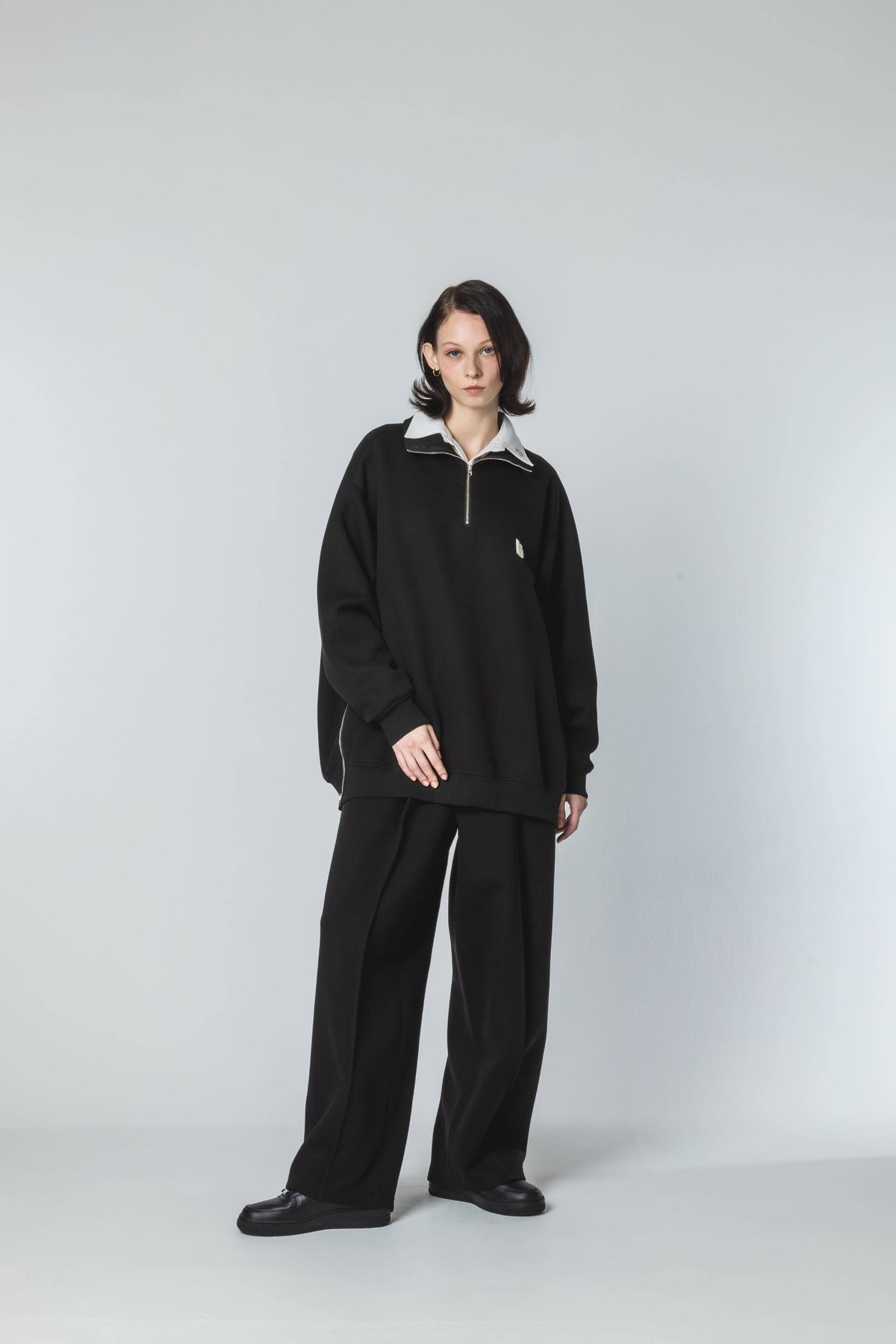 HalfZip Sweat - ブラック | harapeco Store