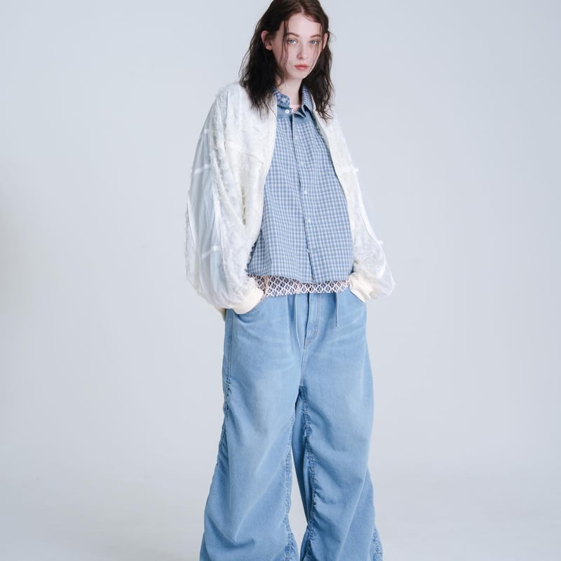 Sheer Blouson - ホワイト | harapeco Store