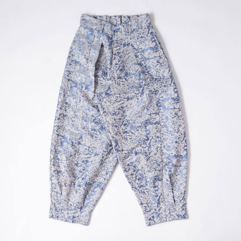 Jacquard Tapered Pants-ブルー | harapeco Store