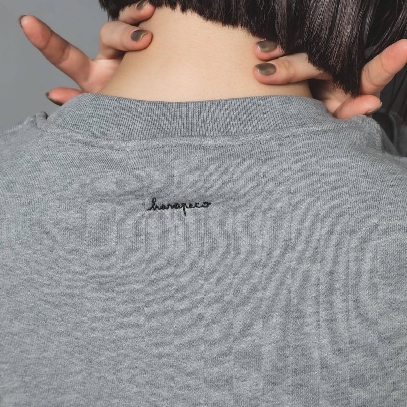 harapeco Neko Sweat(Akubi)-グレー Neko Tee （Akubi）-ミックスグレー | harapeco Store