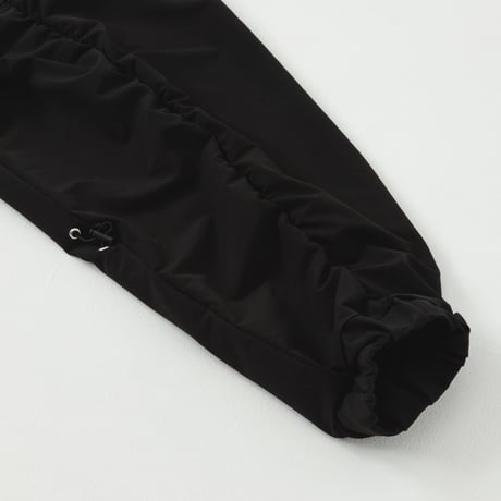 Shirred Flare Tops - ブラック